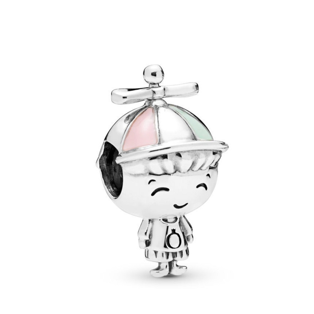 Pandora Propeller Hat Boy Charm 925 Sterling Silver and Acrylic. 
NWOT